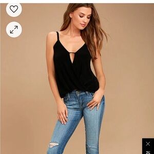 Lulu’s Loopsy Daisy Black Tank